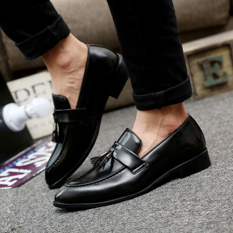 WOLF WHO Classic Men Shoes Breathable Comfortable Men Loafers Luxury Brand Men Dress Shoes For Wedding Dating Men's Flats X-199