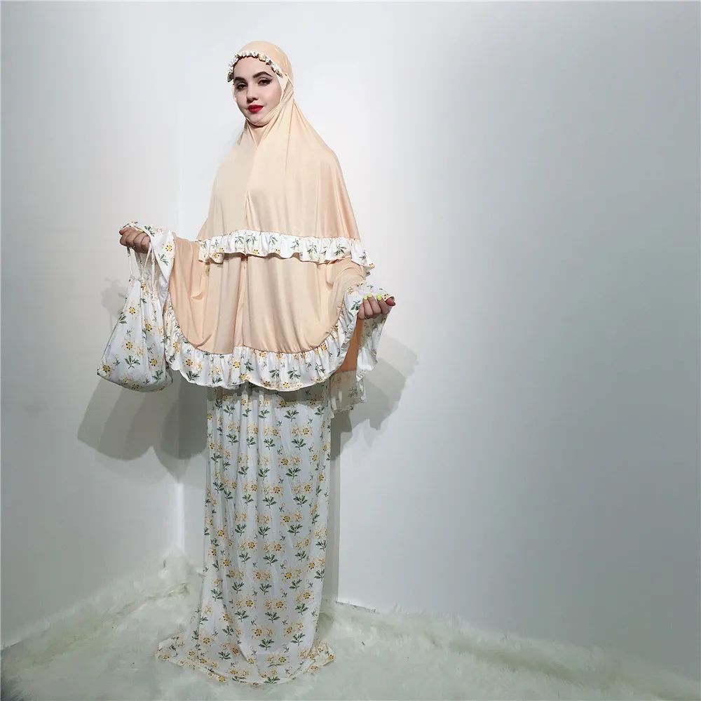 Abaya Robe Femme цветы Рамадан мусульманский хиджаб платье Кафтан Дубай абайя s женский кафтан Tesettur Elbise молитва Исламская одежда