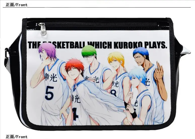

Kuroko No Basket cos Kuroko Tetsuya Kagami Taiga Cartoon printing PU crossbody bag leisure man woman Handbags schoolbag