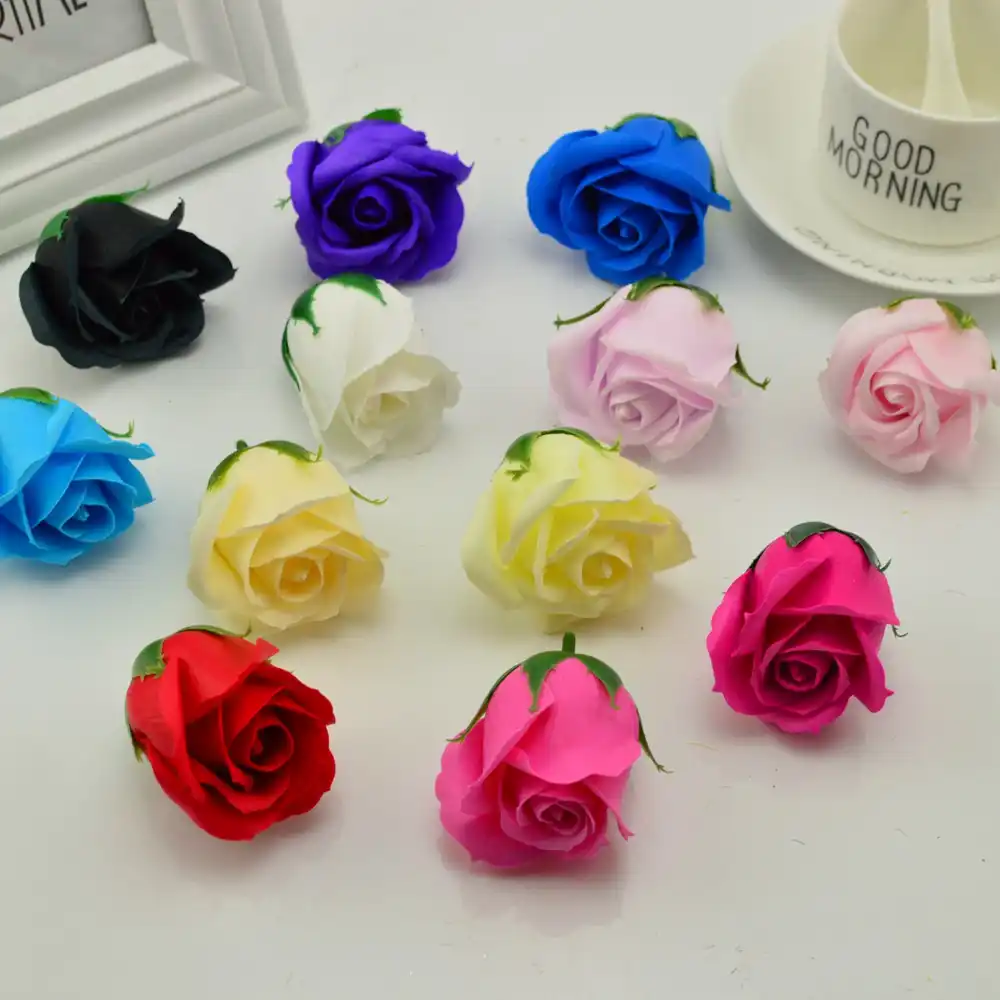 Detail Feedback Questions About 5x6cm Cheap Soap Rose Head Romantic