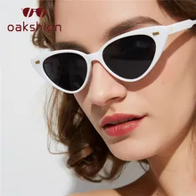 Fashion Cute Sexy Ladies Cat Eye Sunglasses Women Vintage Brand Rivet Small Sun Glasses Female Oculos de sol UV400