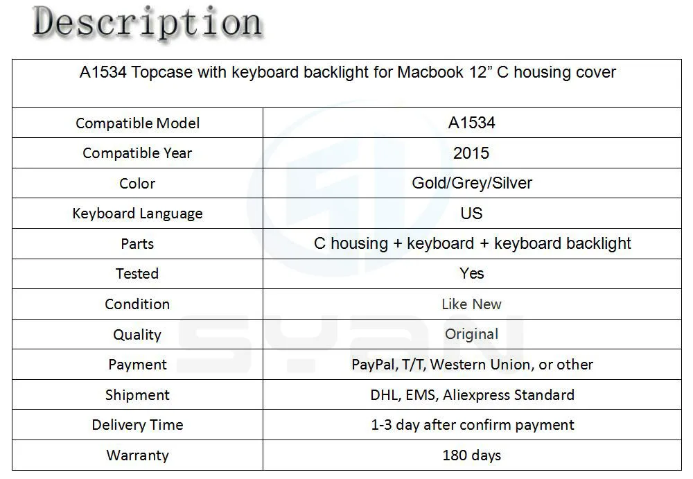 США A1534 Topcase с клавиатурой подсветка для Macbook 12 "C Корпус Крышка 2015