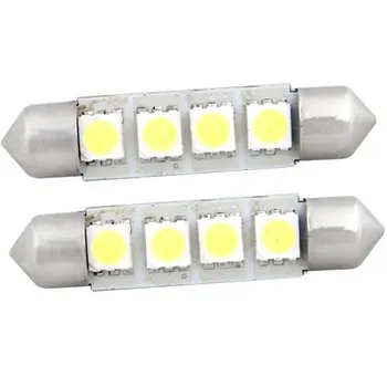 

TOYL 10 LAMPADINE SILURO 4 LED SMD CHIP 12V 42mm LUCE BIANCA