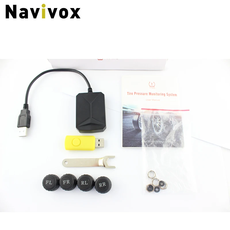 Navivox Android TPMS монитор давления в шинах Android навигационная система контроля давления в шинах Система беспроводной передачи TPMS