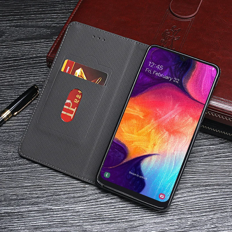 Для samsung Galaxy A50 чехол Роскошный Ретро кошелек с заклепками кожаный флип-чехол для телефона для samsung A50 чехол Аксессуары