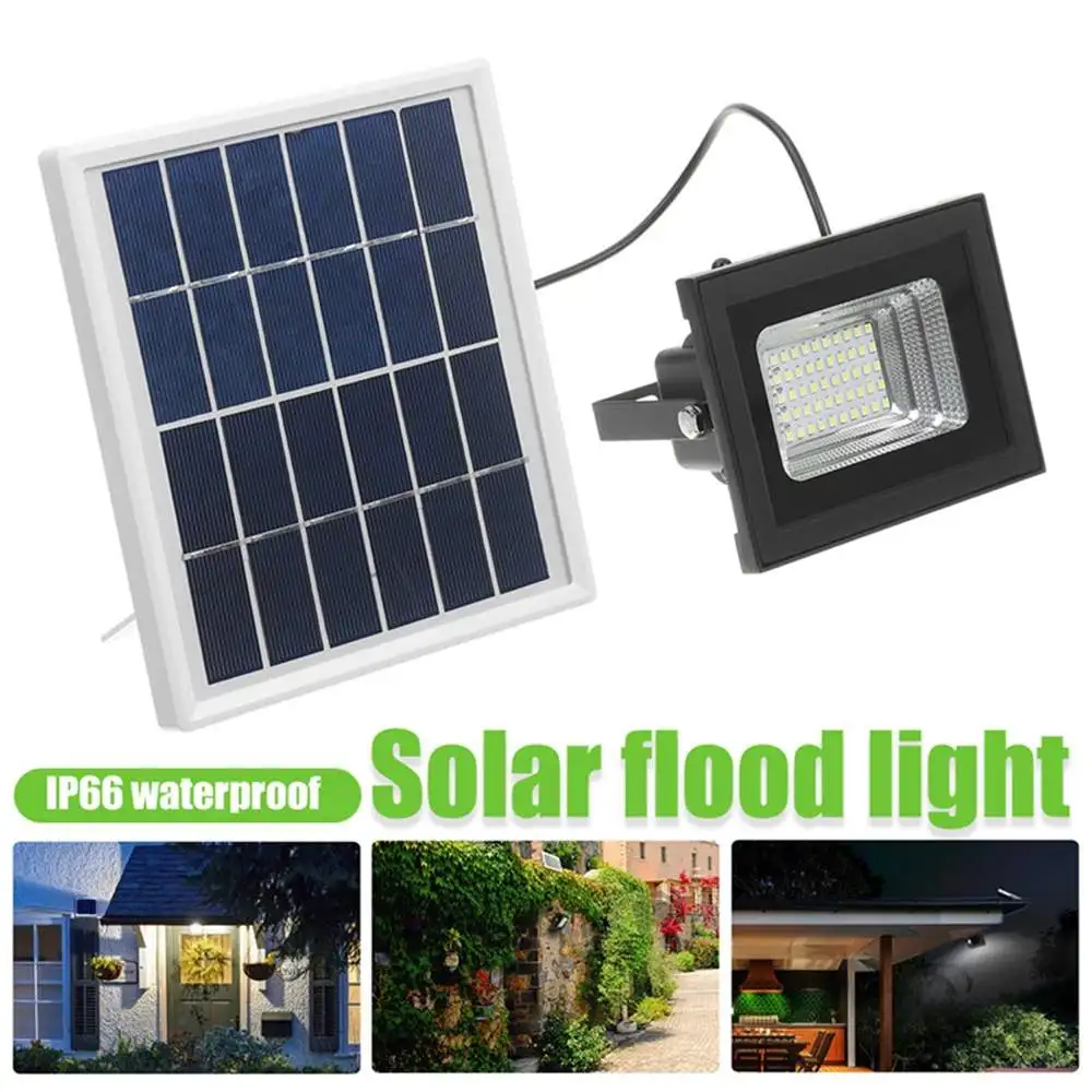 

25W 50Led Solar Floodlights With Charging Display Lighting Control+Manual Waterproof Outdoor Lighting LED Spotlight Garden Lamps