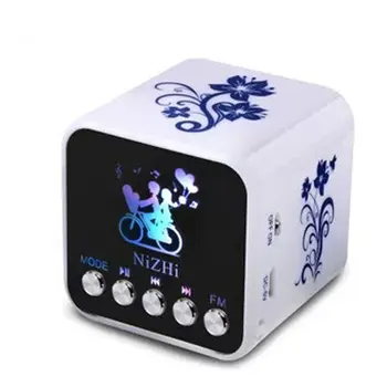 

HAOBA Mini Portable LED Speaker Support MP3 TF/SD Card U Disk FM Radio For Mobile Phone Headphone