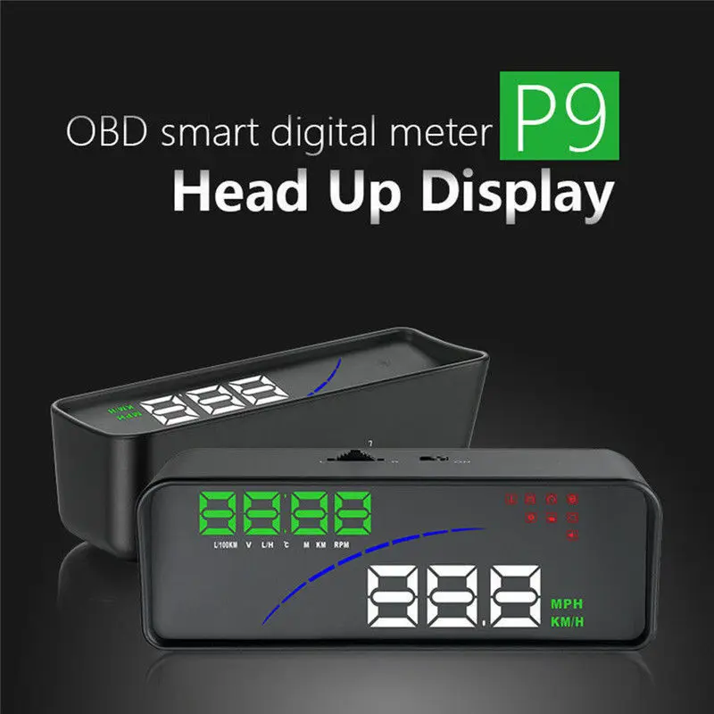 

Windshield HUD Head Up Display OBD2 Over Speed Warning Alarm Water Temp Voltage