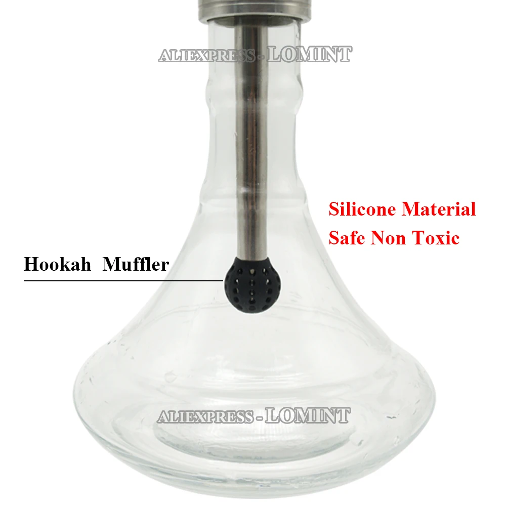 Silicone Hookah Silencer Shisha Muffler Water Smoking Pipe Narguile Accessories LM0935-S hookah accessories