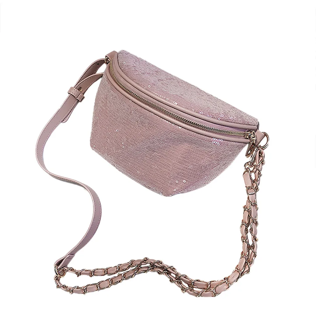 ISHOWTIENDA fanny pack для Дамская Мода Сумка кошелек женская Однотонная одежда яркое курьерские сумки на ремне сумки Нерка torebka# y3 - Цвет: Розовый