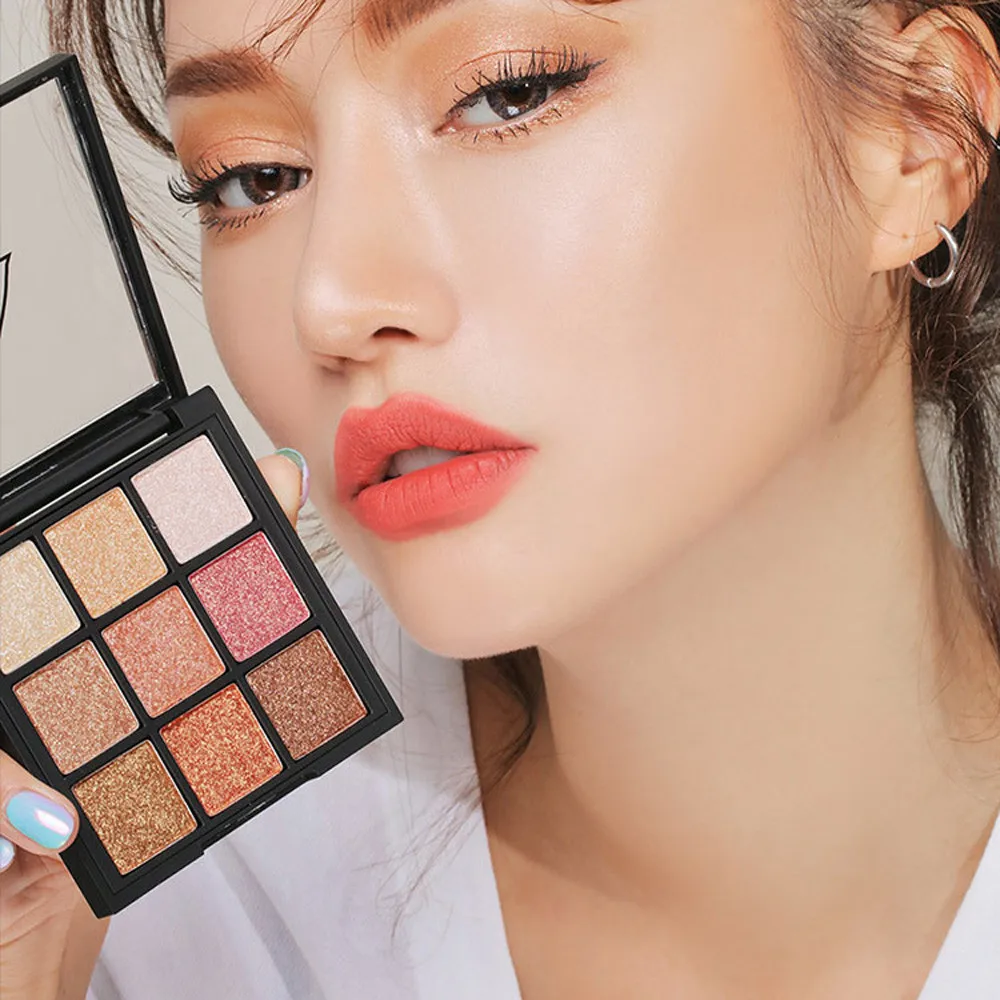 

Drop Ship 9 Color Pearl Glitter Eye Shadow Powder Palette Matt Eyeshadow Cosmetic Makeup Portable and convenient to use Z1108