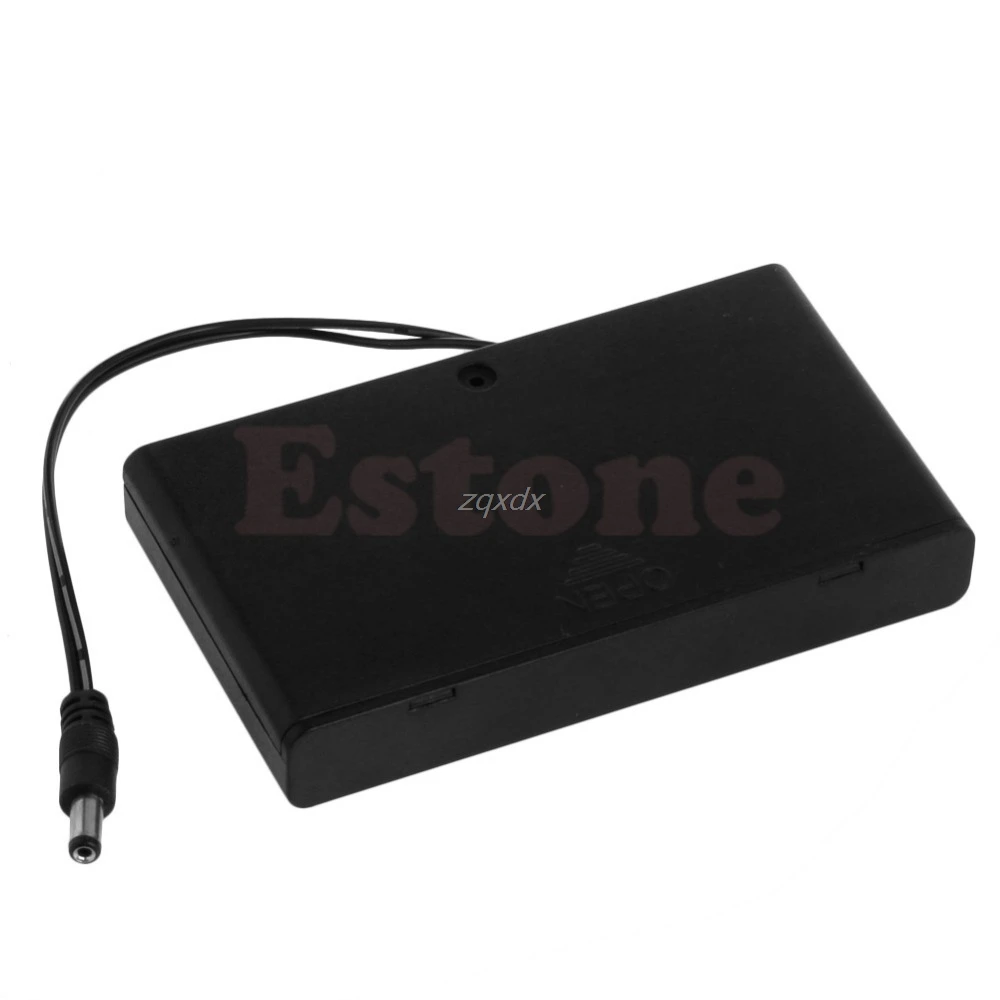 

8 AA Cells Battery box Clip Holder Box Case Cover ON/OFF Switch Wire Lead 12V Z09 Drop ship