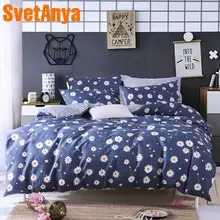 Svetanya Floral printed Bedlinen 100 Cotton Bedding Set Single Double Bed (flat sheet+Pillowcase+Duvet Cover)
