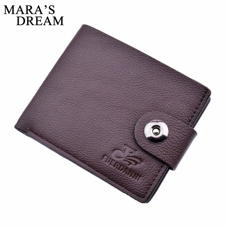 

Mara's Dream Men Wallets short Top PU Leather High Quality Men Purse Business Male Wallet Black Card Holder Men Wallet cartera