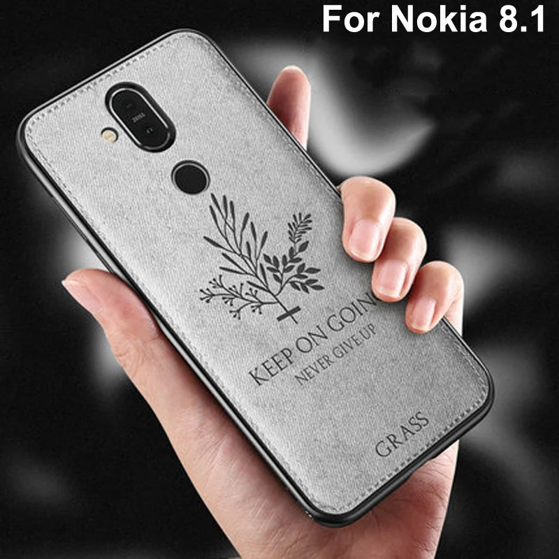Чехлы для Nokia 8 1 2018 чехол из хлопчатобумажной ткани Мягкая силиконовая задняя