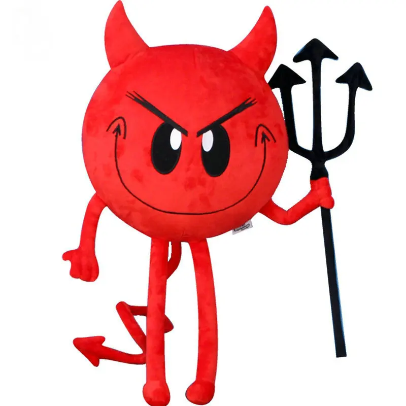 

iphone Funny emoji emotion red devil plush toys stuffed devil cushion toys for boys and girls toy gifts for children imessage