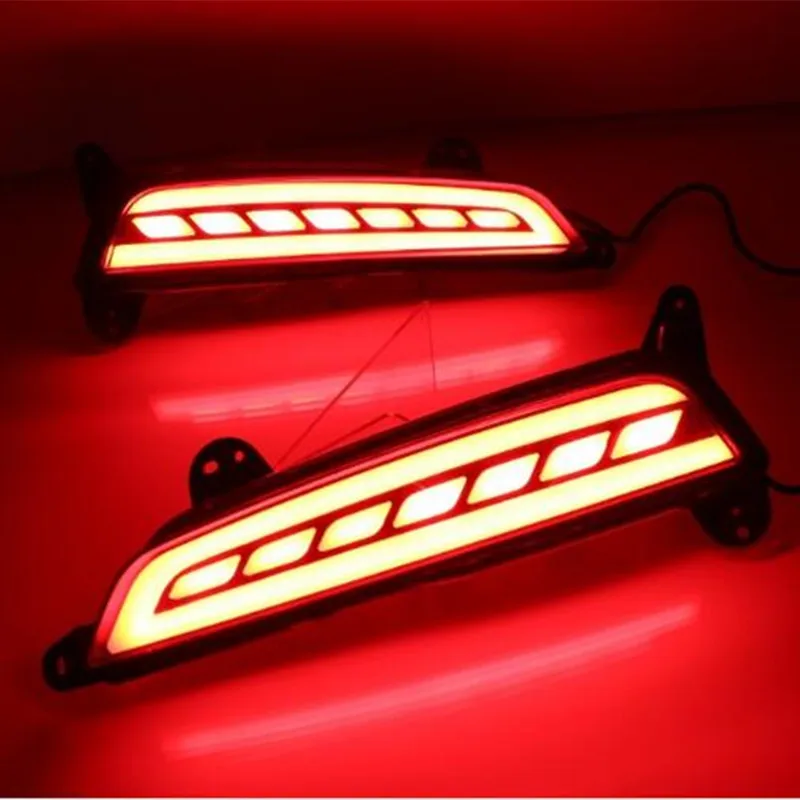 

2pcs Car Tail Light For Hyundai creta ix25 2015 2016 LED DRL Rear Bumper tail light fog lamp Brake Lights Signal Warning lamp
