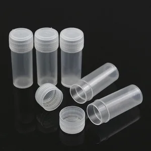 Image 4 - جديد الأبيض 50 قطعة 5 جرام حجم البلاستيك زجاجة عينات عطر 5 مللي قنينة صغيرة تخزين تحتوي