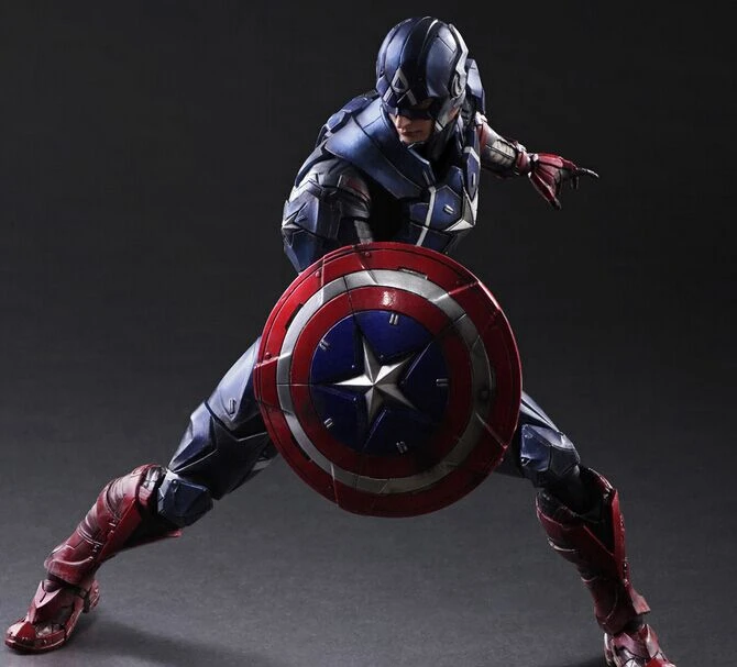 Play Arts Kai Captain America Steve Rogers Super Hero PA 26 см ПВХ фигурка кукла игрушки детский подарок