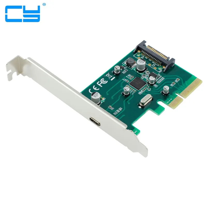 

USB 3.1 Tipo USB-C USB3.1 para PCI-E PCI Express 4X Conversor Adaptador de Cartao de 10 Gbps w/Low Profile Bracket Velocidade