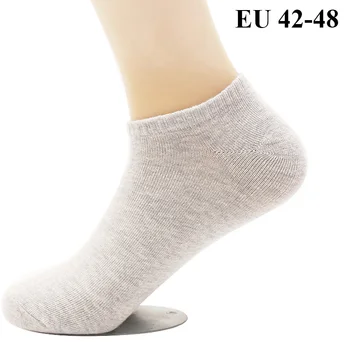 

10 PCS=5 Pairs Men's Cotton Dress Socks Plus Large Big Size 44, 45, 46, 47, 48, Business Casual Socks Calcetines Black Sox Meias