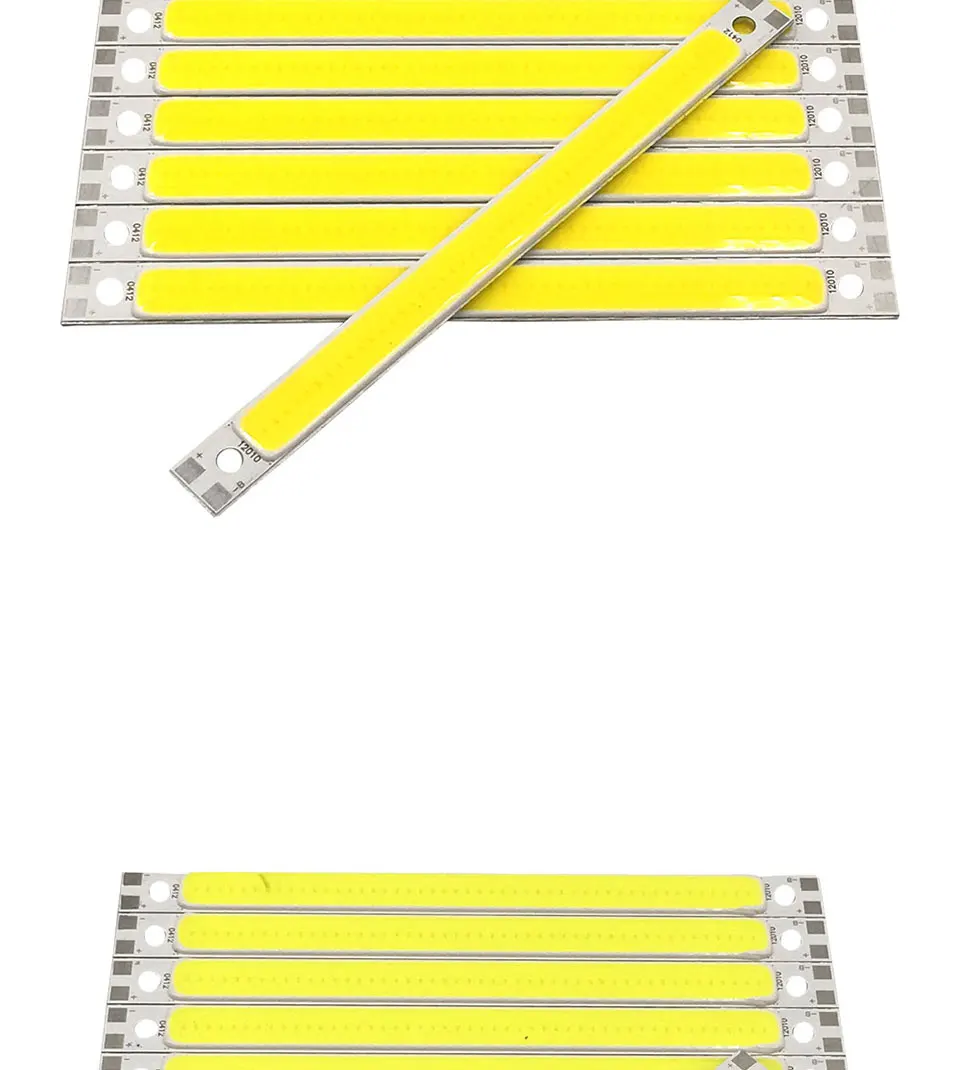 120mm 4.72in LED Bar Light Strip COB Bulb 12V 7W 10W LED Lamp Green Blue Red White Emitting Colors 12010mm COB Chip (7)
