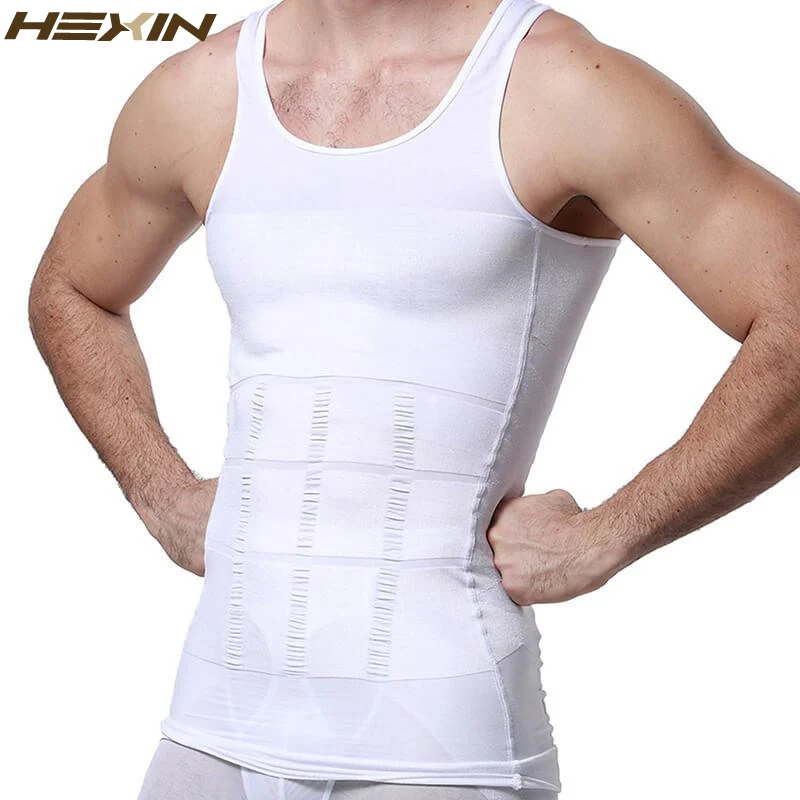 HEXIN Men's Slimming Body Shapewear Corset Vest Shirt Compression