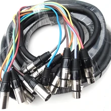 KL 10 футов, 8 каналов, зарядный кабель с разъемом папа XLR змея кабель