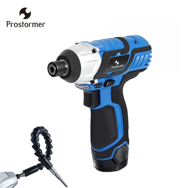 

Prostormer 12V Multifuctional Electric Screwdriver Rechargeable Screwdriver Power Tool Can match Flexible Screwdriver Extension