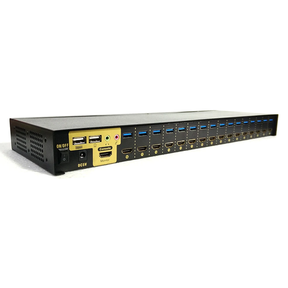 Charmvision HK1601A 16 портов USB HDMI KVM коммутатор с автоматическим сканированием Hotkey