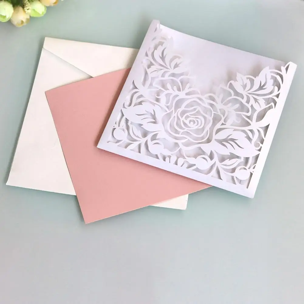  10pcs New Laser Cut Wedding Invitations Cards Set/Bowknot Greeting Cards/Customize Business Invitat - 32912271643