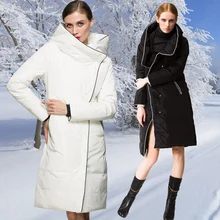 Высокое качество, модный дизайн, зима, роскошный Европейский Стиль, женские длинные пуховики, супер пуховик, Женское пальто