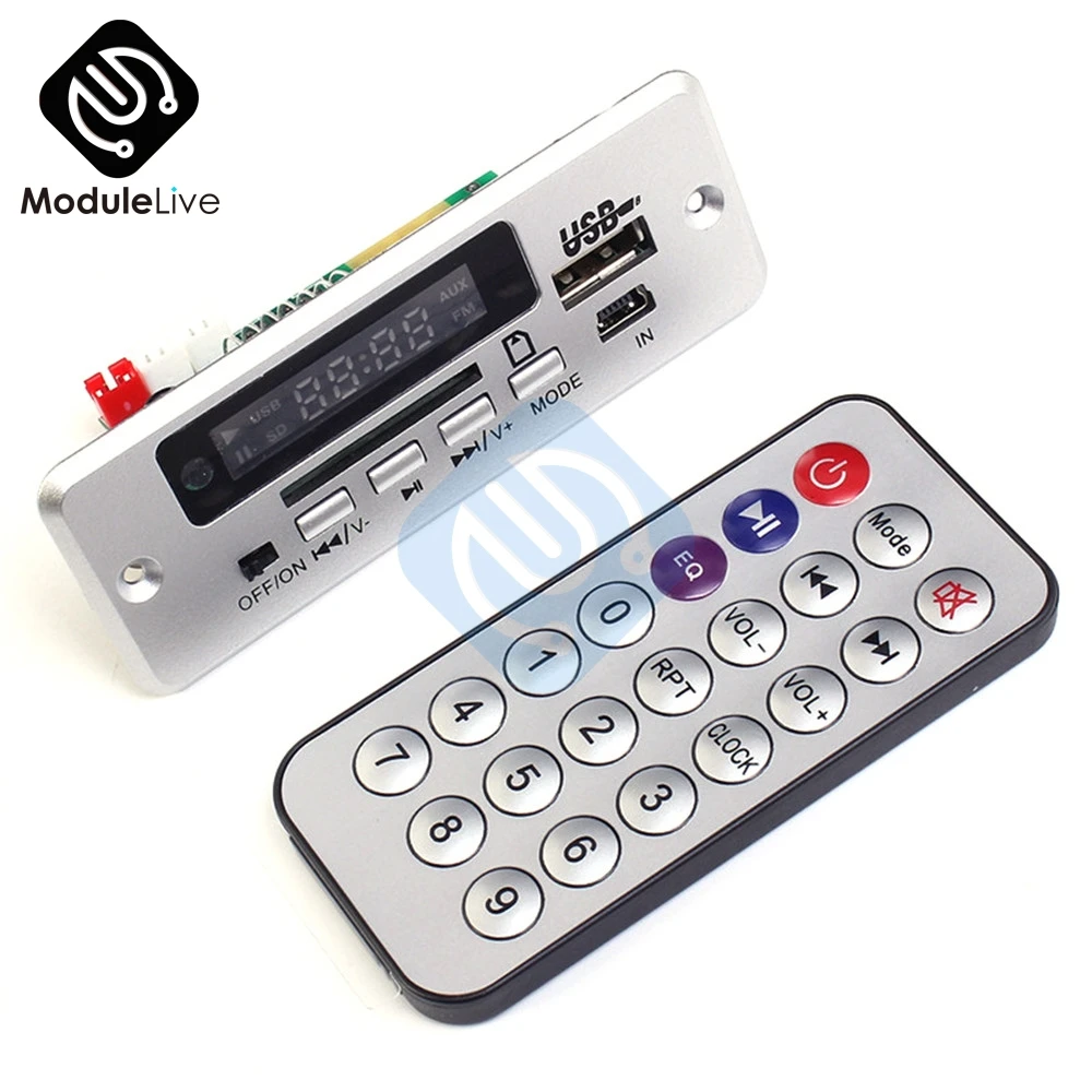 Мини MP3 декодер плата Bluetooth 5В вызов декодирование модуля WAV U Disk TF карта USB с 2*3 Вт