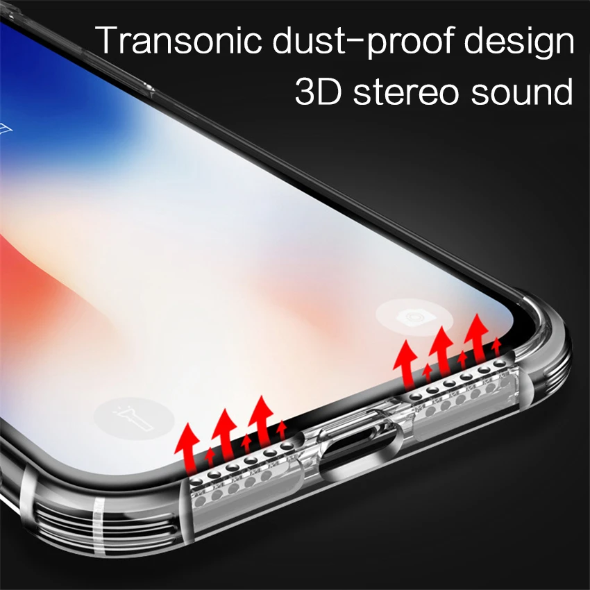 Прозрачный чехол для телефона IPhone 6 6s 7 8 Plus X Роскошный прозрачный мягкий из ТПУ XR XS