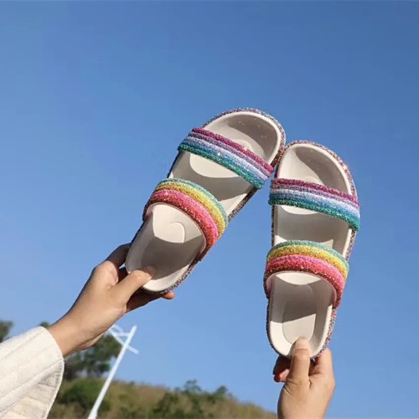 

Women Melissa Sandals Cute Candy Color Women Shoes Female Sandalias Summer Peep Toe Beach Valentine Rainbow Melissa Jelly Shoes