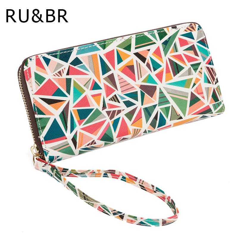 RU&BR Fashion Korean Style Wallet PU Leather Long Section Wallet Women