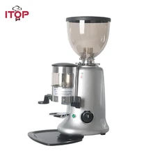 ITOP Black/Red/Sliver Electric Coffee Grinder Adjustable Dial Burrs Grinders Coffee Maker Machine For Snack,Coffee Shop 220V