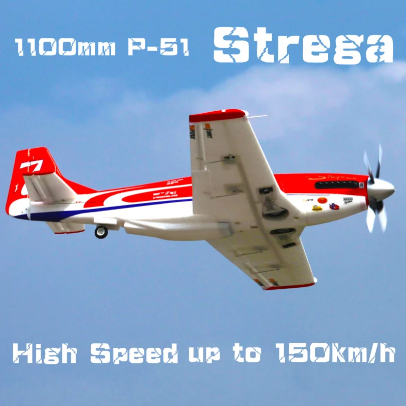 FMS 1100 мм 1 м P 51 P51 Strega 6CH 4S с втягивающимися высокоскоростными гоночными RC