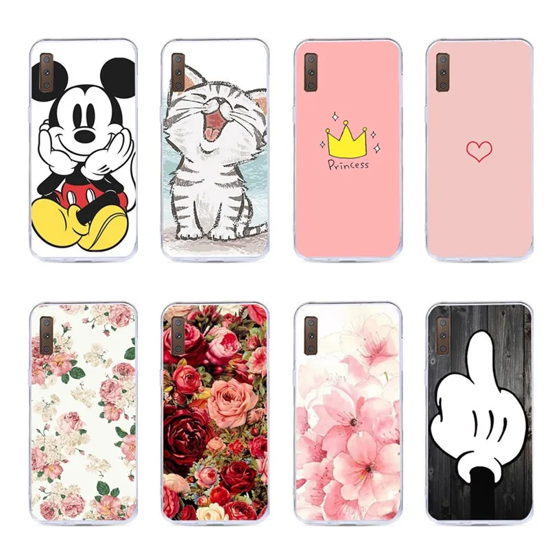 

soft Cases For Samsung Galaxy A7 2018 A750 Phone Cover Silicone Printing Back Case Cover For Samsung S9 S8 A8 Plus 2018 S7 Edge