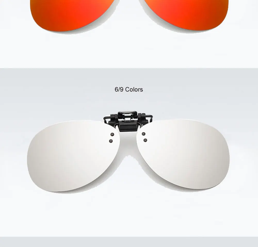 VEGA Polarized Clip On Sunglasses Men Women Pilot Fit Over Glasses with Box Flip Up Sung ( (5)