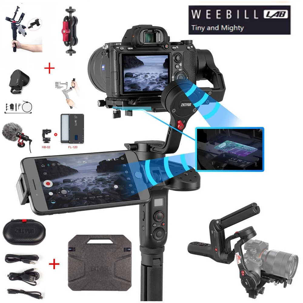 

Zhiyun Weebill LAB 3-Axis Handheld Stabilizer for Sony A9 a6300 Panasonic Mirrorless Cameras,Zhiyun-Tech Weebill Handheld Gimbal