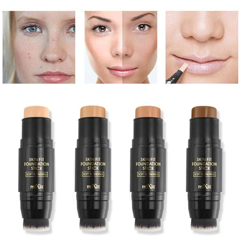 

New Brand MIXIU Face Makeup Foundation Stick Concealer Creamy Perfect Cover OilControl Smooth Make Up Base Natural Nude Cosmetic