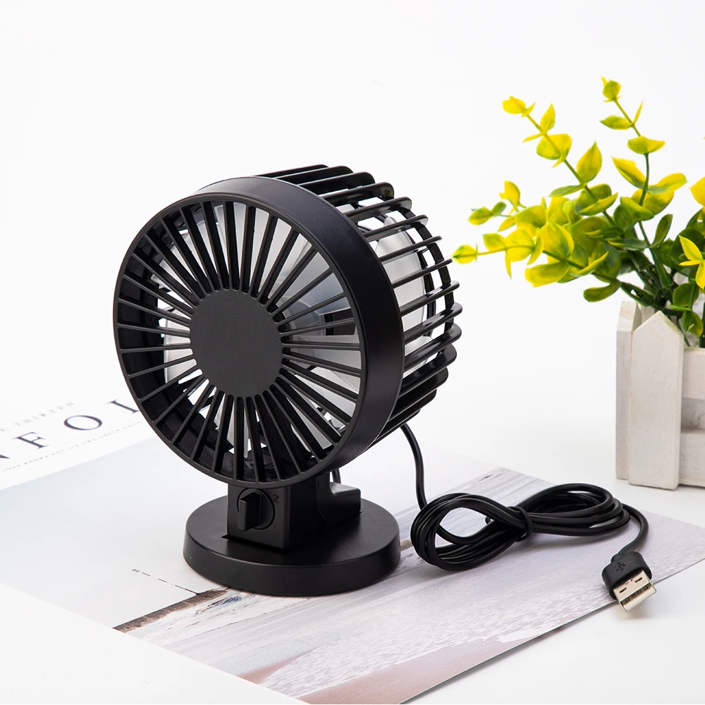 

Mini USB Table Fan 4 Inch with Dual Blades Desk Stand Fan Small quiet operation Personal Fan for Home Travel