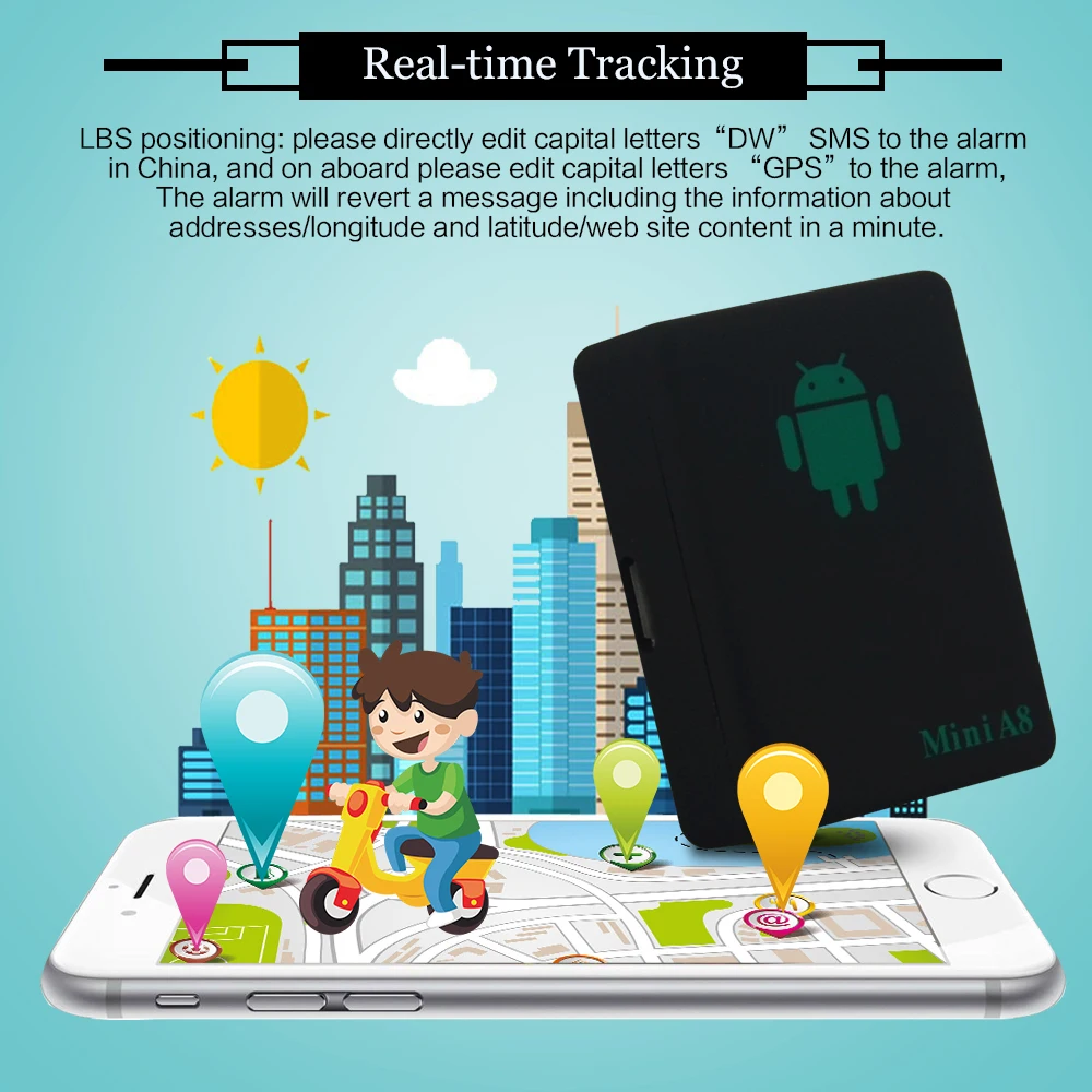 Мини-трекер nobox без gps-модуля GPRS LBS трекер Мини A8 4 диапазона GSM локатор отслеживание в реальном времени бесплатное приложение платформа мини A8 трекер