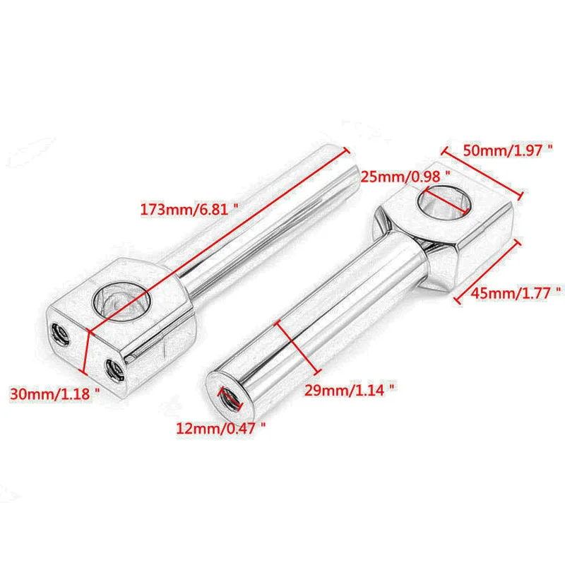 Rise 6 "прямые Хромированная ручка стояк для 1" Руль управления Мотоциклов Harley победы крейсеров Honda Yamaha Suzuki Kawasaki крейсеров Touring