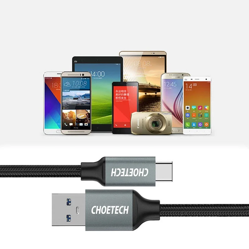 CHOETECH usb type-C кабель для Xiaomi Mi 9t Pro USB 3,0 USB C кабель для мобильного телефона Быстрая зарядка type-C кабель для usb type-C устройства