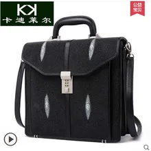 Kadiler pearl skin new men’s handbags with combination lock leather men bags leisure business briefcases