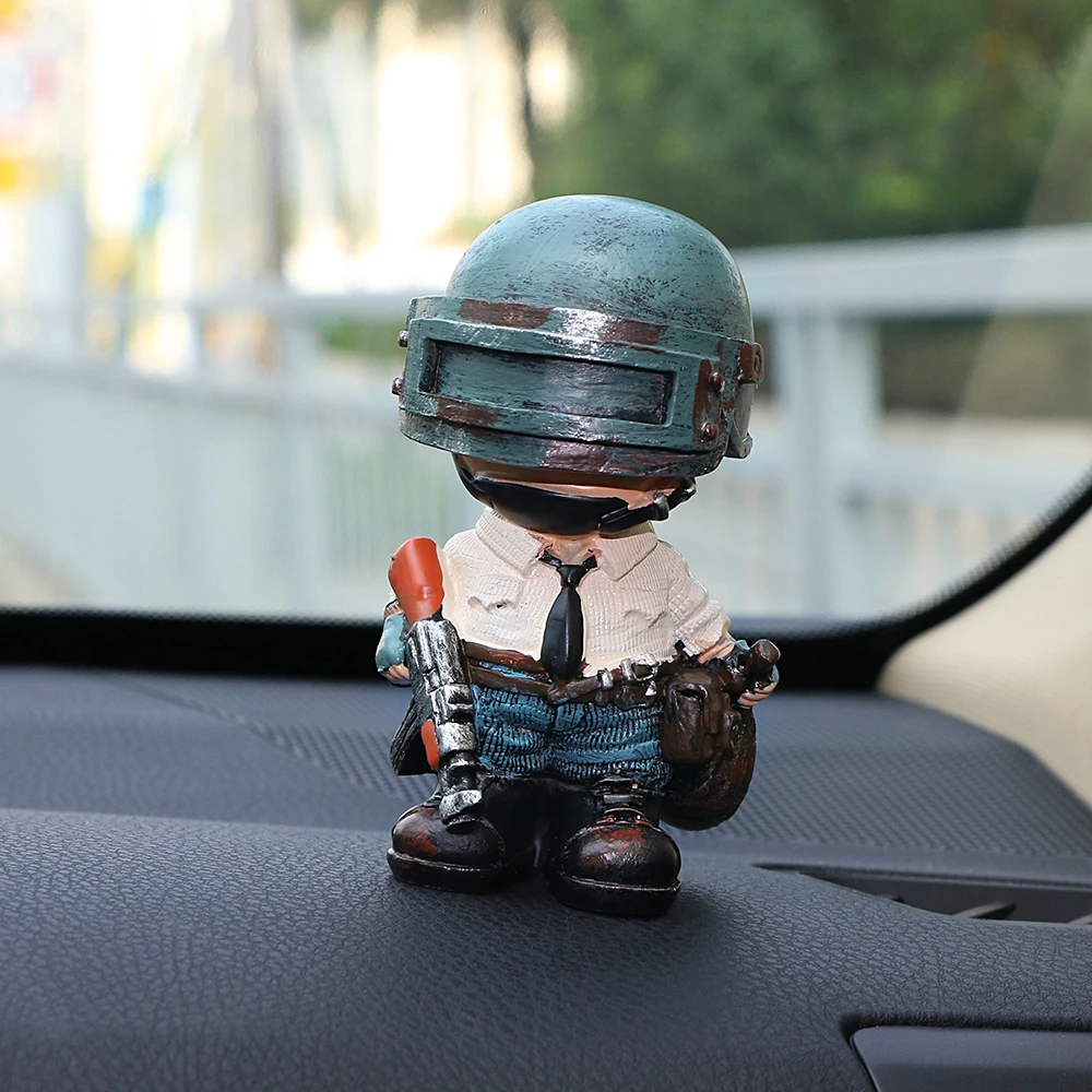  Car Dashboard toys Playerunknowns Battlegrounds PUBG Character Male and Female Model Cosplay Action