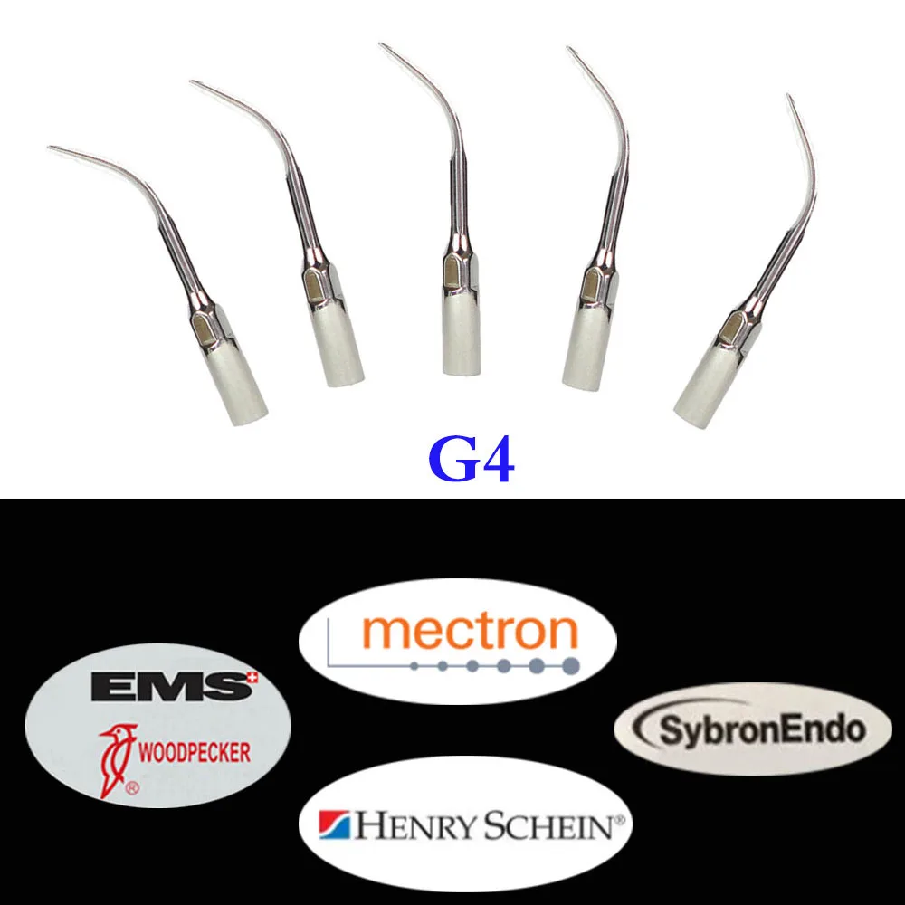 5 Pointes De Détartrage à Ultrasons Dentaires Woodpecker - Type G1/P1, Période Supragingivale - Compatibles EMS, UDS