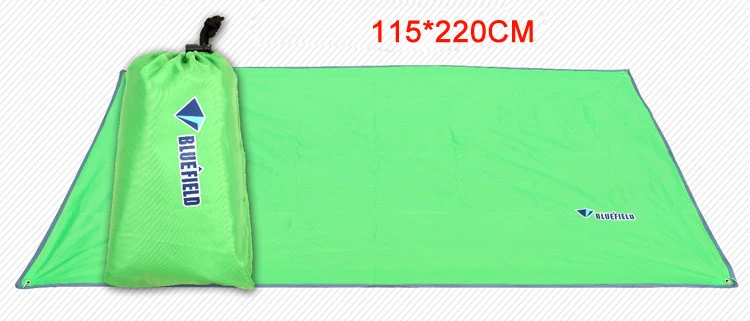 Открытый солнцезащитный водонепроницаемый походный коврик Сверхлегкий брезент портативный Оксфорд пляжный коврик Многофункциональный тент навес одеяло для пикника - Цвет: 115X220CM   XS